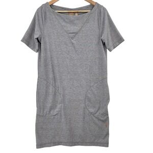 Indygena Womens XS Gray Romy Athleisure Dress with‎ Pockets